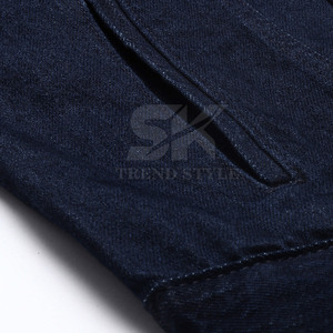 Veste en jean unie surdimensionnée pour homme, la plus vendue, sur mesure, dernier design, prix abordable, service OEM, veste d'hiver pour homme - Product Image 5