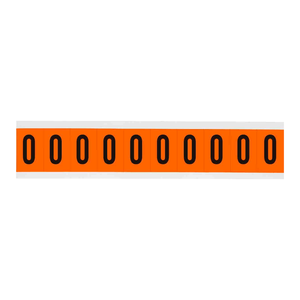 Números y Letras Brady de 1 Pulgada, Duraderos, Negros sobre Naranja, para Etiquetado de Tuberías y Equipos en Exteriores, Aprobados por la APWA - Product Image 2