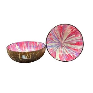 Cuenco de coco lacado de nuevo estilo artesanal de Vietnam colorido con patrón de lujo al mejor precio excelente elección - Product Image 1