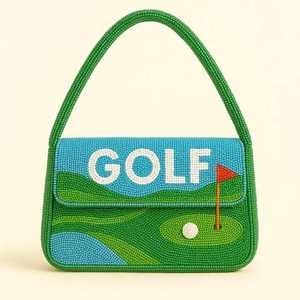 Bolso de Mano Casual Duradero con Asa de Cuentas Multicolor y Cristales de Lujo Hechos a Mano en India - Product Image 5