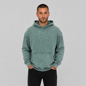 Sudadera con Capucha de Alta Calidad con Lavado Ácido Personalizado para Hombre, 100% Algodón, Estilo Urbano, Talla Grande y Antiencogimiento, Precio Razonable - Product Image 1