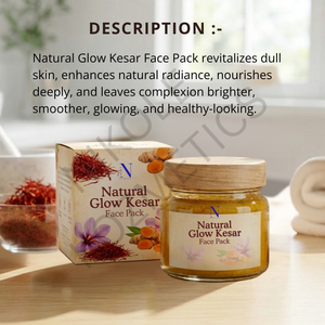 Masque facial éclaircissant au safran naturel Kesar pour une peau éclatante, soin du teint et uniformisation du teint - Product Image 3