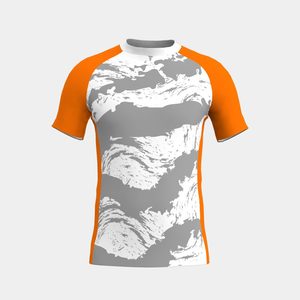 เสื้อแรชการ์ดแขนสั้นแบบสั่งทำ |   ผ้าโพลีเอสเตอร์/สแปนเด็กซ์ พิมพ์ลายด้วยความร้อน สำหรับผู้ใหญ่ ยูนิเซ็กซ์ ฟิตเนส ยิม MMA - Product Image 1