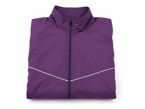 Purple Unisex <b>Racer</b> <b>Jacket</b> Batwing Sleeve Zipper Closure Windproof Sporty Stand Collar Autumn Wear - Product Image 4