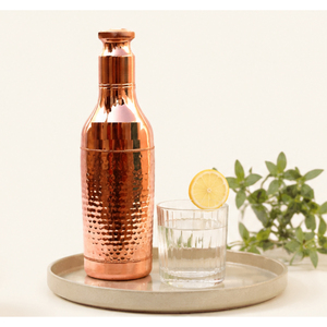 Wholesale Pure Copper Water Bottle Metal Bottle with Glossy Finish <b>Champagne</b> Shape Copper Drinking Bottle In Best Price - Product Image 4