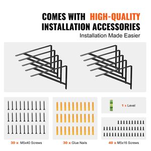 Staffe per Mensole Galleggianti Resistenti 12 x 8, 10 Pezzi, Nero Opaco, Connettori per Mensole Triangolari Spessore 3mm, Supporti per Mensole - Product Image 6