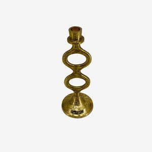 Aluminium <b>Candle</b> Holder with Antique Nickel Finish Elegant Loop Design <b>Tall</b> Candlestick for Home Decor - Product Image 2