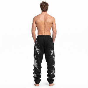 Pantalones Deportivos Personalizados para Hombre, Estilo Urbano, con Cordón en la Cintura, Tejido Grueso, Pantalones Deportivos Apilados - Product Image 5