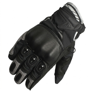 Gants de moto en cuir pour hommes, à doigts entiers, avec fermeture auto-agrippante, équipement de protection pour le cyclisme, utilisation estivale - Product Image 3