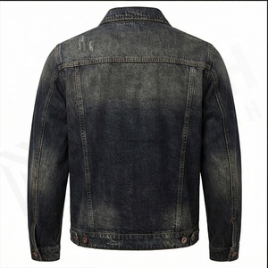 Chaqueta vaquera de talla grande de nuevo estilo, chaqueta vaquera de moda con personalidad de estilo informal, chaqueta vaquera de franela Vintage de alta calidad para hombre - Product Image 3