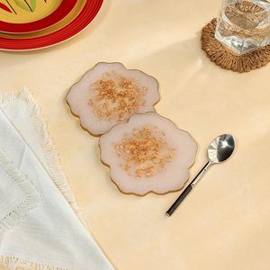 Posavasos de resina premium hechos a mano, juego de posavasos decorativos para protección de bebidas, para uso en la cocina, posavasos de resina de lujo - Product Image 5