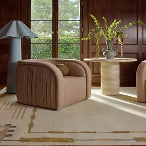 Art Deco Border Area Rug Vintage Geometric Tufted Woolen Carpet Neutral Cream Living Room Bedroom Luxury Home Floor Decor Style - Product Image 4