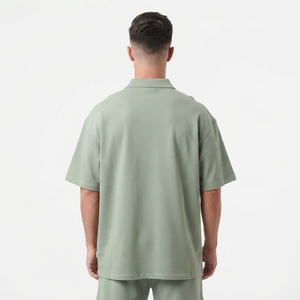 Polo pour homme le plus vendu, personnalisable avec logo imprimé, couleur unie vert sauge, polo vierge uni, polos de golf personnalisés - Product Image 4