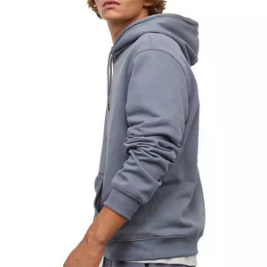 Sudadera con Capucha Extra Grande para Hombre, Color Sólido, Algodón French Terry, Sudadera Informal con Capucha para Otoño - Product Image 4