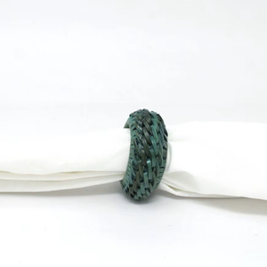 Anillos de Servilleta Redondos Ecológicos de Bambú y Yute para Bodas Clásicas - Product Image 1