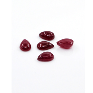 Rubíes naturales de Bangkok calibrados en forma de pera de 6x9 mm, rubíes naturales sueltos en forma de cabujón para la fabricación de joyas, listos para usar. - Product Image 3