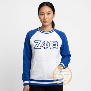 Sudadera de cuello redondo de algodón transpirable para mujer, personalizada al por mayor, bordada, de forro polar, para la hermandad Zeta Phi Beta, ideal para invierno. - Product Image 3