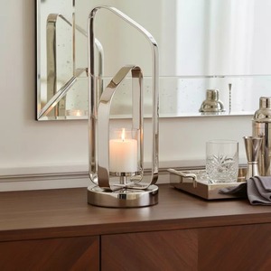 Modern Aluminum <b>Lantern</b> Candle Holder 17 Inch <b>Tall</b> Handmade Eco-Friendly Durable Home Decoration - Product Image 6