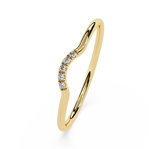 แหวนเพชรทรงกลมเรียบหรูมินิมอลสำหรับผู้หญิง ทองคำแท้ 14k เหมาะสำหรับเป็นของขวัญ งานหมั้น วันครบรอบแต่งงาน - Product Image 6