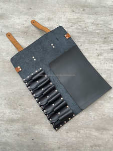 Estuche de Cuero de Lujo para Cuchillos de Chef, Organizador Culinario Portátil a Prueba de Olores para Restaurante y Cocina, LSKR-0024 - Product Image 3