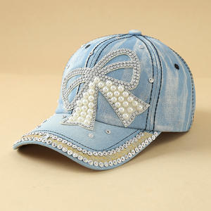 หมวกเบสบอลยีนส์ประดับดาวคริสตัล สไตล์วินเทจ ลุคสตรีทแฟชั่น ปรับขนาดได้ ใส่ได้ทุกฤดู - Product Image 5