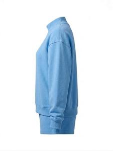 Sudadera Oversize de Cuello Alto Azul Claro para Mujer, de Felpa Premium Gruesa, Ropa de Estar por Casa y Deportiva Informal - Product Image 3