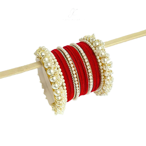 Unique Women's Mix Colors Imitation Pearl Eco-Friendly Geometric <b>Bangle</b> Set Artificial Classic Style Wedding Party Wear <b>Indian</b> - Product Image 6