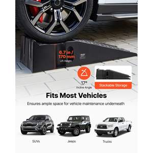 Rampes de service automobile portables à profil haut, 2 pièces, capacité de 16 000 lb (GVW), hauteur de levage de 6,7 pouces, pour l'entretien à domicile, le garage, les changements d'huile - Product Image 2