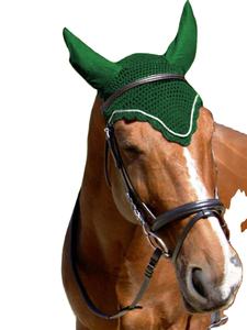 Vente en gros de bonnets pour chevaux personnalisés, très demandés, faits main au crochet, en filet de polyester respirant, voile anti-mouches, emballage personnalisé - Product Image 4