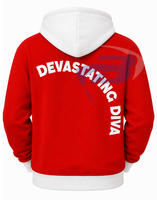 Delta |   Sigma |   Sudadera con Capucha Roja para Hombre Theta DST Sorority con Bolsillo Canguro Blanco 1913, Sudadera con Capucha Casual para Mujer con Bloques de Color