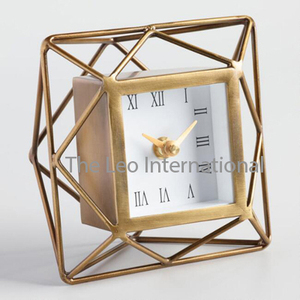 Shiny Polished Stainless Steel Metal Silent Non Ticking Bedside Desk Ware Round Shape Roman Numbers Table <b>Clock</b> - Product Image 3