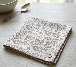 Serviette de table en coton imprimée à la main avec motifs floraux, tissu doux, linge de table pour hôtel, restaurant, mariage - Product Image 3