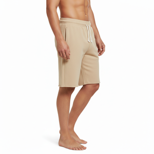 Pantalones Cortos Casuales para Hombre OEM, Premium, Ligeros, Mezcla de Algodón Suave, Cintura Elástica, Bolsillos Utilitarios, Diseño Sólido, Comodidad Diaria - Product Image 3