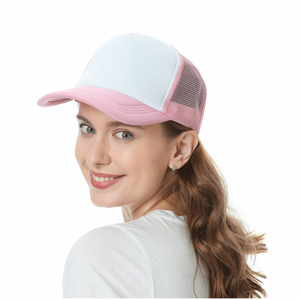 Casquette Trucker en Maille à 5 Panneaux Personnalisable avec Logo, en Éponge, pour l'Extérieur, Vente en Gros, Été, Plage, Hip Hop, Sport - Product Image 4