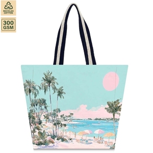 กระเป๋าผ้าแคนวาสชายหาดแบบไม่เคลือบผิว 310 GSM ขนาด 30x38x10 ซม. รับทำโลโก้ตามสั่ง ขายส่ง OEM สั่งซื้อจำนวนมาก รุ่น SNCH169 - Product Image 3