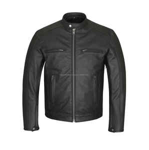 New Arrival Full Zipper Fashion <b>Leather</b> <b>Jackets</b> for <b>Men</b> Plain Dyed Solid Color Custom Made <b>Men</b> Fashion <b>Leather</b> <b>Jackets</b> - Product Image 5