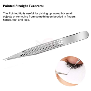 Ensemble de 5 pinces à cils, pinces à cils droites et courbées, pinces à cils pour extensions de cils, pinces à cils en titane arc-en-ciel - Product Image 6