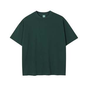 เสื้อยืดคอกลมแขนสั้นสีน้ำเงินล้วนสำหรับผู้ชาย ผ้าฝ้าย 100% ทรงปกติ สวมใส่สบาย ผ้าเจอร์ซีย์ถัก เป็นมิตรกับสิ่งแวดล้อม แห้งเร็ว มีโลโก้ด้านหน้า น้ำหนัก 250 กรัม - Product Image 6