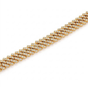 Bracelet tennis Solace Cuban Link en or 10k véritable, cultivé en laboratoire, 5 carats, prix de gros tendance Tw. Diamant de luxe certifié GRA pour - Product Image 2