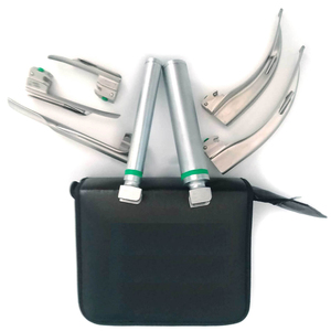 Ensemble d'instruments de laryngoscope Macintosh à cinq lames, éclairage manuel par fibre optique, en acier inoxydable, pour la gestion des voies respiratoires en milieu médical - Product Image 6