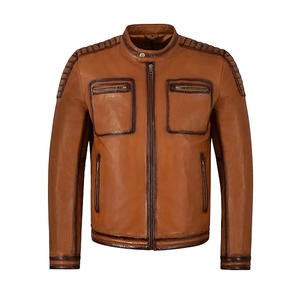 แจ็คเก็ตหนังผู้ชายคุณภาพสูง ป้องกันริ้วรอย แฟชั่นล่าสุด น้ำหนักเบา สวมใส่สบาย ขายดี ราคาถูก - Product Image 1