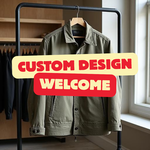 Thick Washed Polyester Cotton <b>Men</b> <b>Jacket</b> Casual Outdoor Wear with OEM ODM Customization - Product Image 2