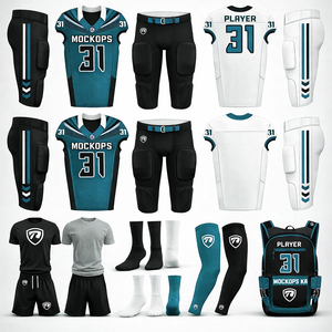 Reba Sports Pro American Football Uniform Set Custom Jersey Pants <b>Socks</b> Full Gear Sublimation Team Kit - Product Image 3
