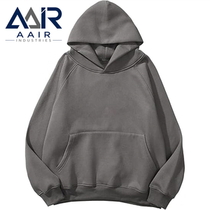 Sudadera con Capucha Oversize para Hombre AAIR INDUSTRIES, Color Negro Sólido, Felpa, Estilo Casual, Corte Regular, Otoño - Product Image 5