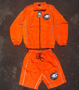 Custom Lightweight Polyester Hooded <b>Windbreaker</b> Fitness Jacket Full Zip up Casual Outdoor Summer Wear Short Set Men Women - Product Image 3