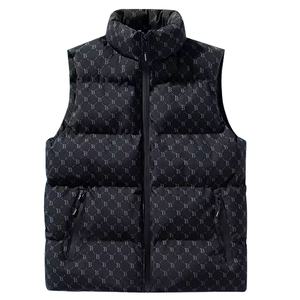 <b>Men's</b> Puffer <b>Vest</b> Winter Padded <b>Vests</b> Lightweight Reversible Stand Collar Sleeveless Custom Jacket Outerwear <b>Vest</b> - Product Image 2