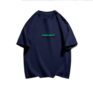 เสื้อยืดแขนสั้นผ้าฝ้ายสีพื้นหนา 200 กรัม ทรงหลวม สไตล์ลำลอง เรียบง่าย สำหรับผู้ชายและผู้หญิง แฟชั่นฤดูร้อน - Product Image 2