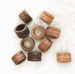 Premium quality Best Artisans Handmade Wooden Napkin Ring Square <b>Round</b> <b>Table</b> Decor Rustic Modern Wedding Dining Accessory - Product Image 1