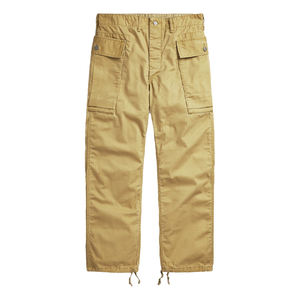 Workwear <b>Men's</b> Cargo Pants <b>Herringbone</b> Twill Vintage Button Fly Multi Pocket Drawstring Hem Streetwear Premium Custom OEM Option - Product Image 1