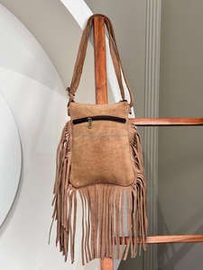 กระเป๋าคาดลำตัวหนังนิ่มทำด้วยมือกระเป๋าหนังวัวขอบโบฮีเมียนสำหรับผู้หญิงกระเป๋าเทศกาลหนังแท้เป็นมิตรกับสิ่งแวดล้อม - Product Image 5